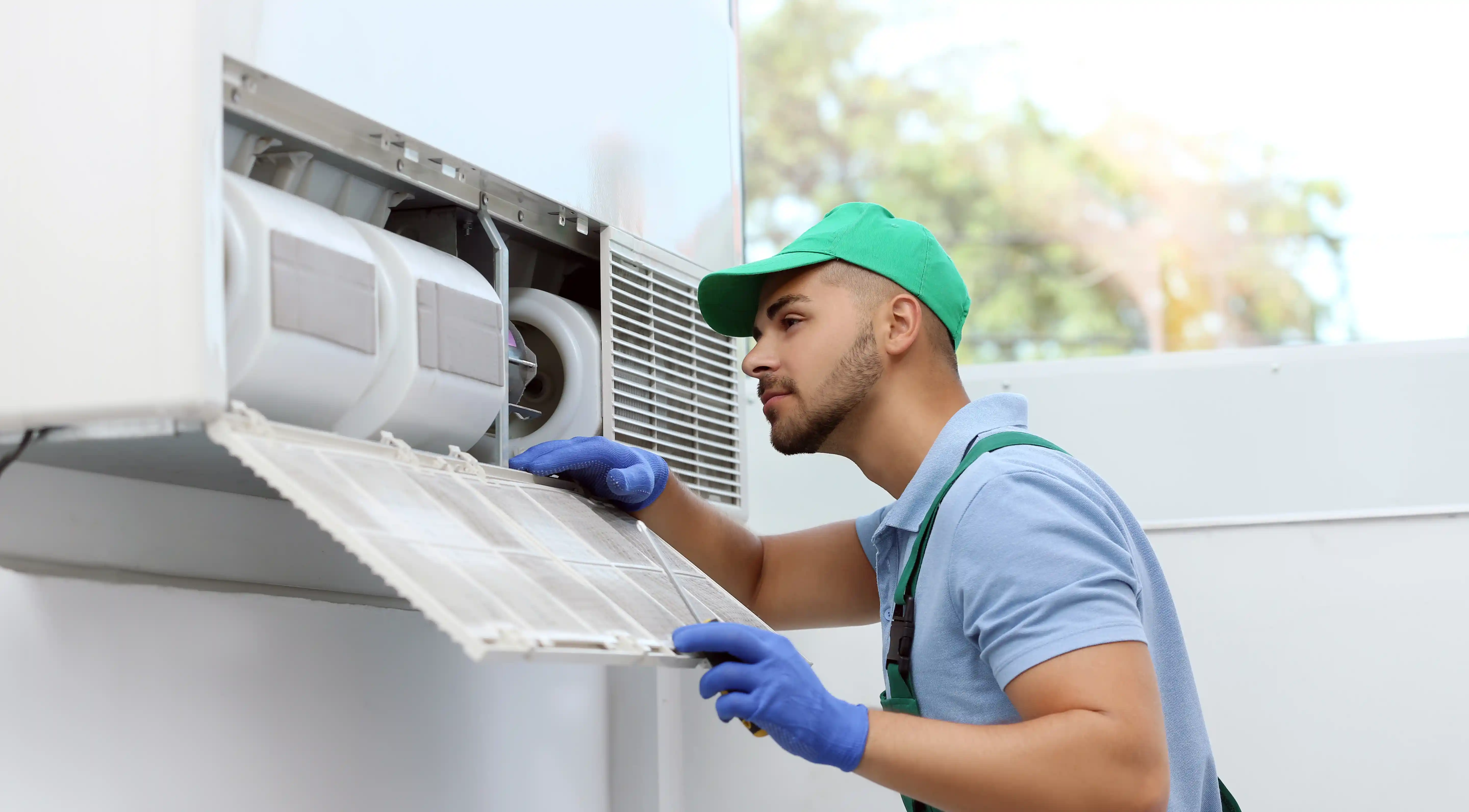 HVAC field service software showing preventive maintenance schedules and equipment history